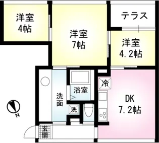 セゾンドルフ 椿【1階】の間取り