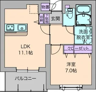 ホワイトアーミン湘南【1階】の間取り