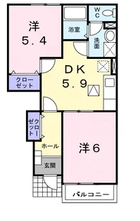 けやきハウス【1階】の間取り