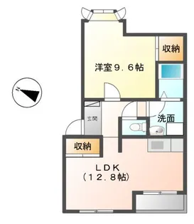 リバティふじB【1階】の間取り
