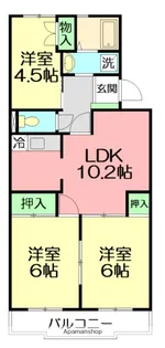 グリーンパーク天野【1階】の間取り