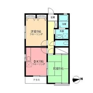 ハイツ天神【102号室】の間取り