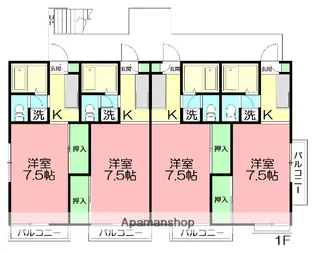 ハイビレッジ【1階】の間取り