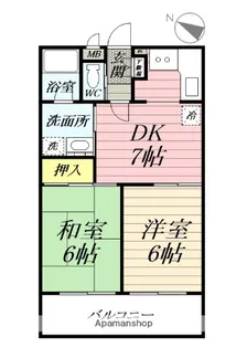 グローリア初穂大和【3階】の間取り