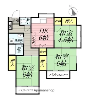 第2ナミキハイツ【2階】の間取り