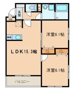 グランデール【3階】の間取り