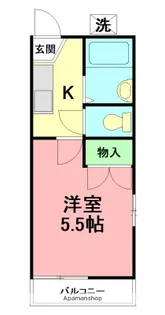 アバン茅ヶ崎【2階】の間取り