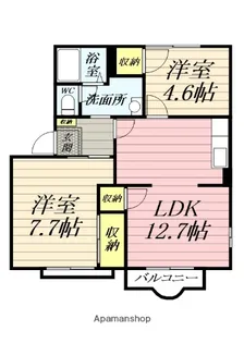 シェ・モワァB【2階】の間取り