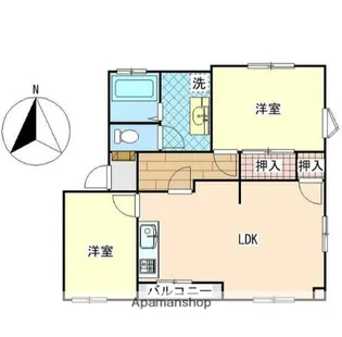ハイツアイランドヴィレッジⅠ【2階】の間取り