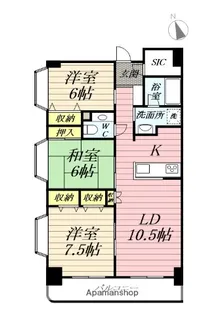 コルビュジェ藤沢【3階】の間取り