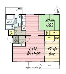 鎌倉グリーンハイツ【3階】の間取り