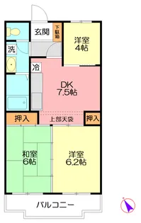 セジュール湘南【3階】の間取り