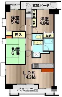 東急ドエルアルス平塚【12階】の間取り