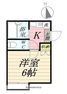 相湘22岡田ハイツ【1階】の間取り