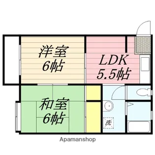 ローズガーデンB【2階】の間取り