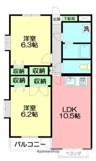 ル・シエルⅡ【2階】の間取り