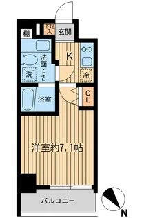 レジディア本厚木【8階】の間取り