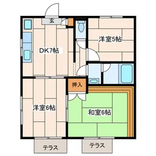 3DKの間取り画像