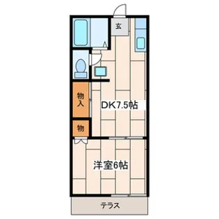 ファミーユ伊勢原【1階】の間取り