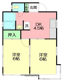 ウエスト弥生【1階】の間取り