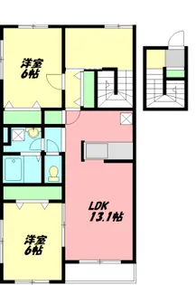 リビオン藤沢C【2階】の間取り