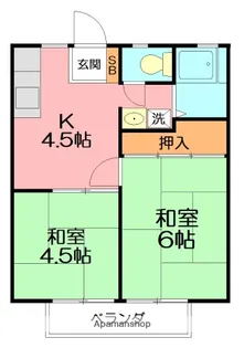 柚ノ木ハイツ【2階】の間取り