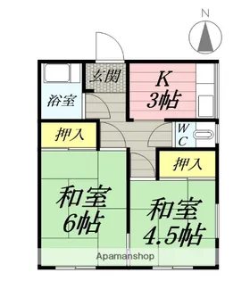 杉山アパート【1階】の間取り