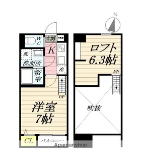 グリシーヌ西鶴間【2階】の間取り