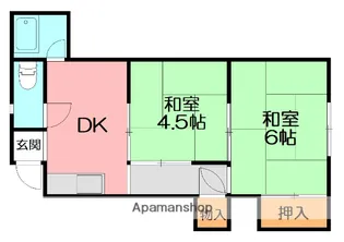 陽光ハウス【2階】の間取り