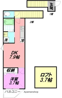 VILLETTA 琴【2階】の間取り
