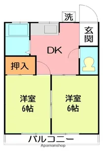 清水ハイツ【2階】の間取り