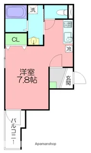 フルセイル蛍田【201号室号室】の間取り