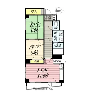 ランドジッツ平塚【1階】の間取り