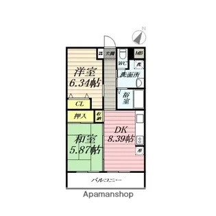 ルミエール香川【2階】の間取り