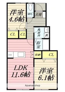 ラヴィータ2号【1階】の間取り