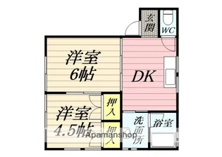 霞ハイツ【2階】の間取り