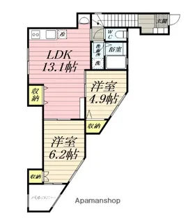 GALLERIA CHIGASAKI【2階】の間取り