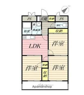 シャローム【3階】の間取り