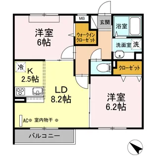 エクレール原宿【2階】の間取り