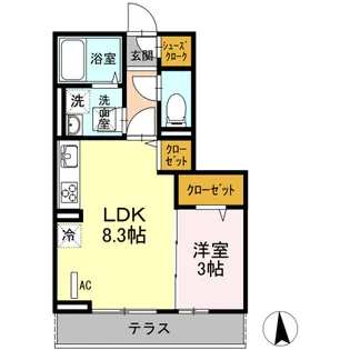 アイビーテラス【1階】の間取り