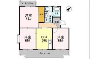 ラ・リヴィエールⅢ【2階】の間取り