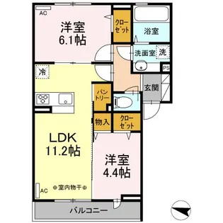 エリオント深見西二丁目【2階】の間取り