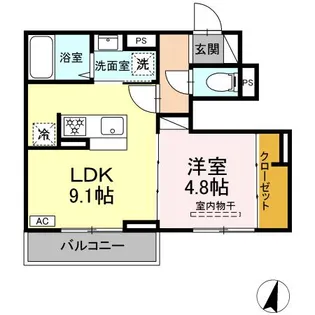 ブランポルテ【1階】の間取り