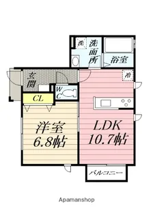 1LDKの間取り画像