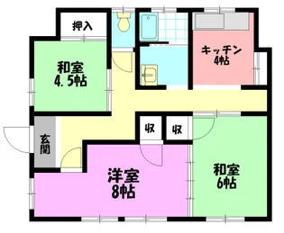 石上アパート【1階】の間取り