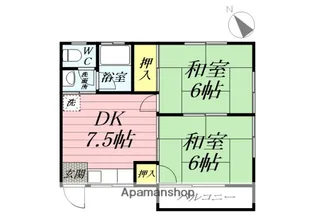 第2栄荘【2階】の間取り
