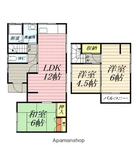 神奈川県平塚市田村7丁目【一戸建】の間取り