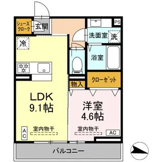 レンブランサ湘南台【2階】の間取り