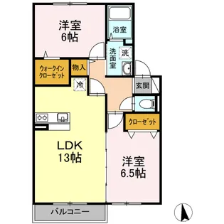 SOUTH WIND【2階】の間取り