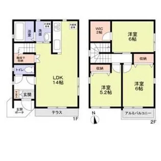 神奈川県平塚市南原【一戸建】の間取り